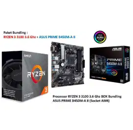 Ryzen 3 3100 3,6 GHz Segel Box + Asus Prime B450M-A II Socket  AM4