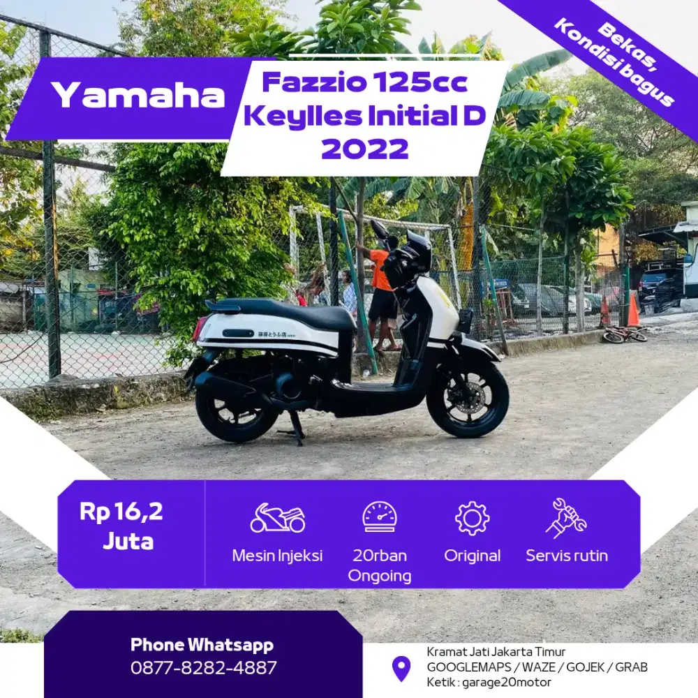 Yamaha All New Fazzio 125cc keylles initial D Tahun 2022