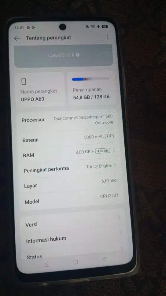 Oppo a60 8/128 fullset
