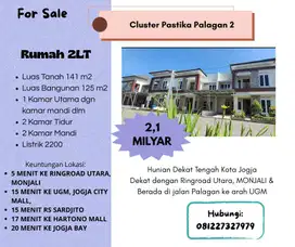 Hunian Kota Jogja Dekat MONJALI & Ringroad Utara Siap Huni 2LT