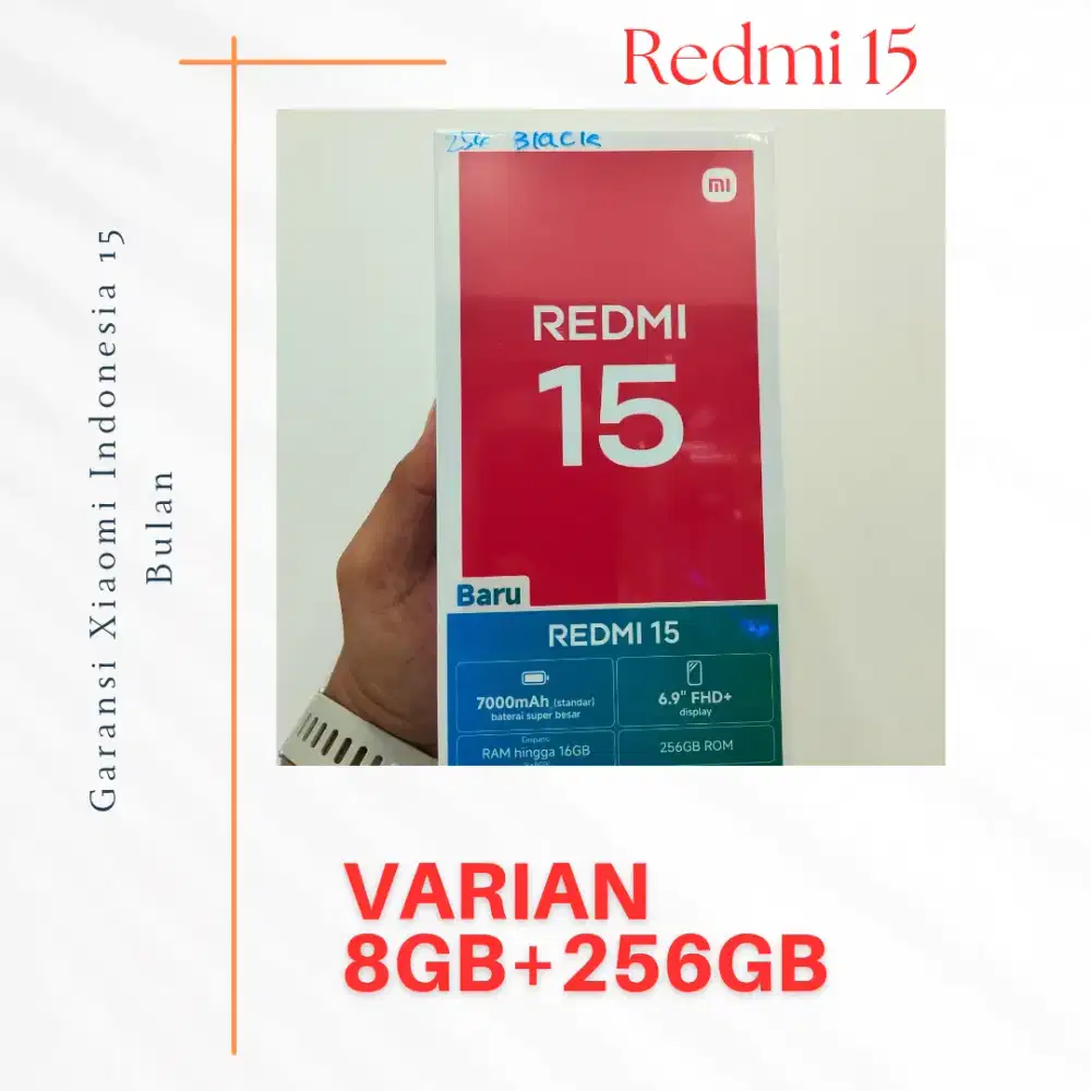 Redmi 15 Garansi Resmi Indonesia 15 Bulan