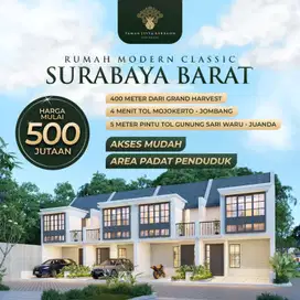 RUMAH BARU MURAH 1 LANTAI DAN 2 LANTAI DI TAMAN JIVVA KEBRAON SURABAYA BARAT