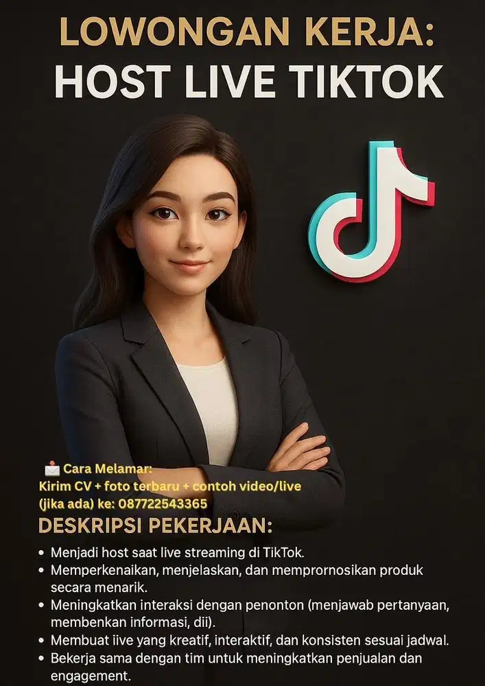 Lowongan pekerjaan hostlive tiktok