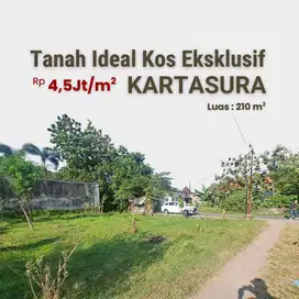 TANAH Cocok Kos Eksklusif Ring 1 UMS Solo, SHM, 210 m2