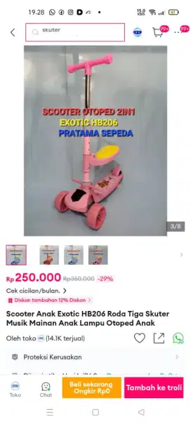 Skuter anak kondisi bagus murah