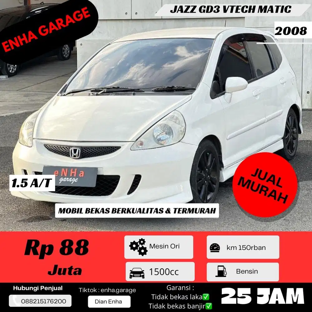 Jazz GD3 Vtec Matic Termurah Plat H