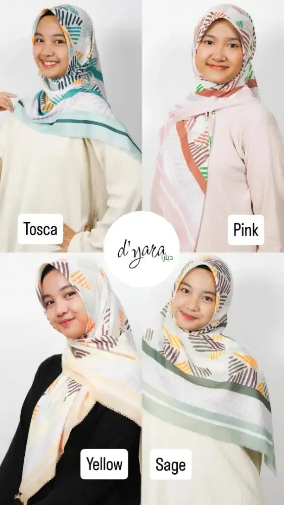 Grass Series Hijab Printing Square