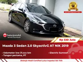 [ GARANSI 5TH ] Mazda 3 Mazda3 Sedan 2.0 SkyactivG AT Hitam 2019/2020