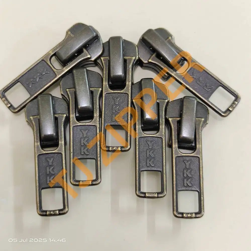 Kepala Resleting Zipper YKK gigi Besi No.5 Kotak Bakar - 05 M DA8 I