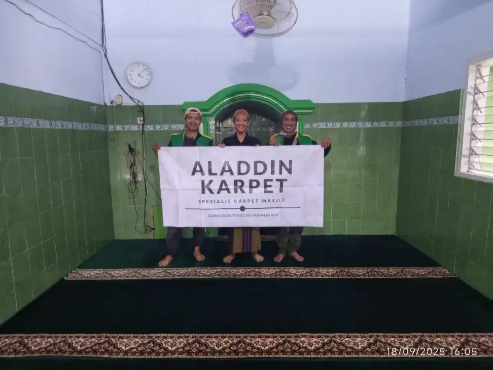 Tersedia Karpet sajadah Masjid import pembelian menyesuaikan kebutuhan