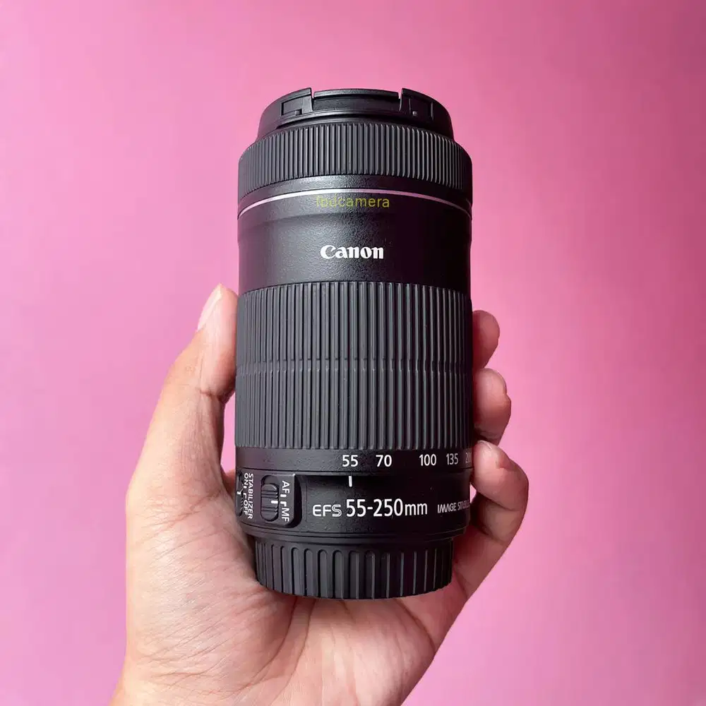 Lensa Tele Canon 55-250mm Is Stm Zoom Mulus