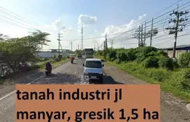 DIJUAL  TANAH INDUSTRI Jl. Raya MANYAR, GRESIK NOL RAYA PROPINSI
