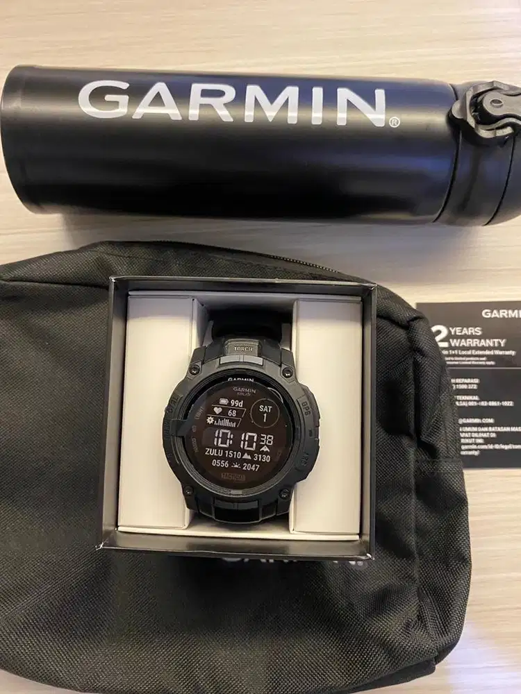 Used garmin instinct 3 tactical solar 50mm black charcoal resmi tam