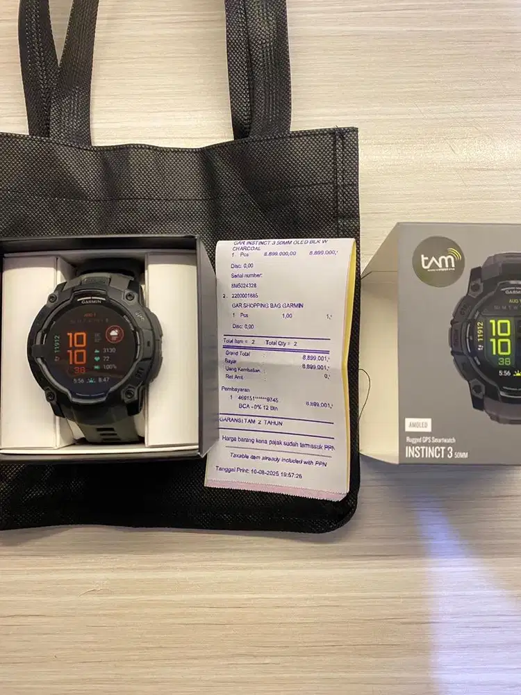 Garmin instinct 3 amoled 50mm black charcoal