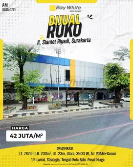Dijual Ruko 2 Lantai Siap Pakai Lokasi Premium Di Jalan Slamet Riyadi