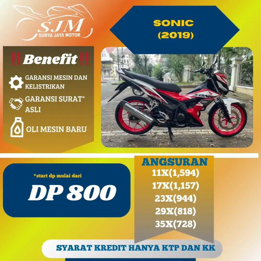 HONDA SONIC 150R 2019 MESIN HALUS