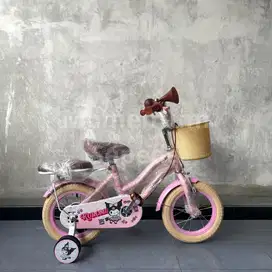 Sepeda Anak KUROMI 12 inch Cewek - Warna Pink