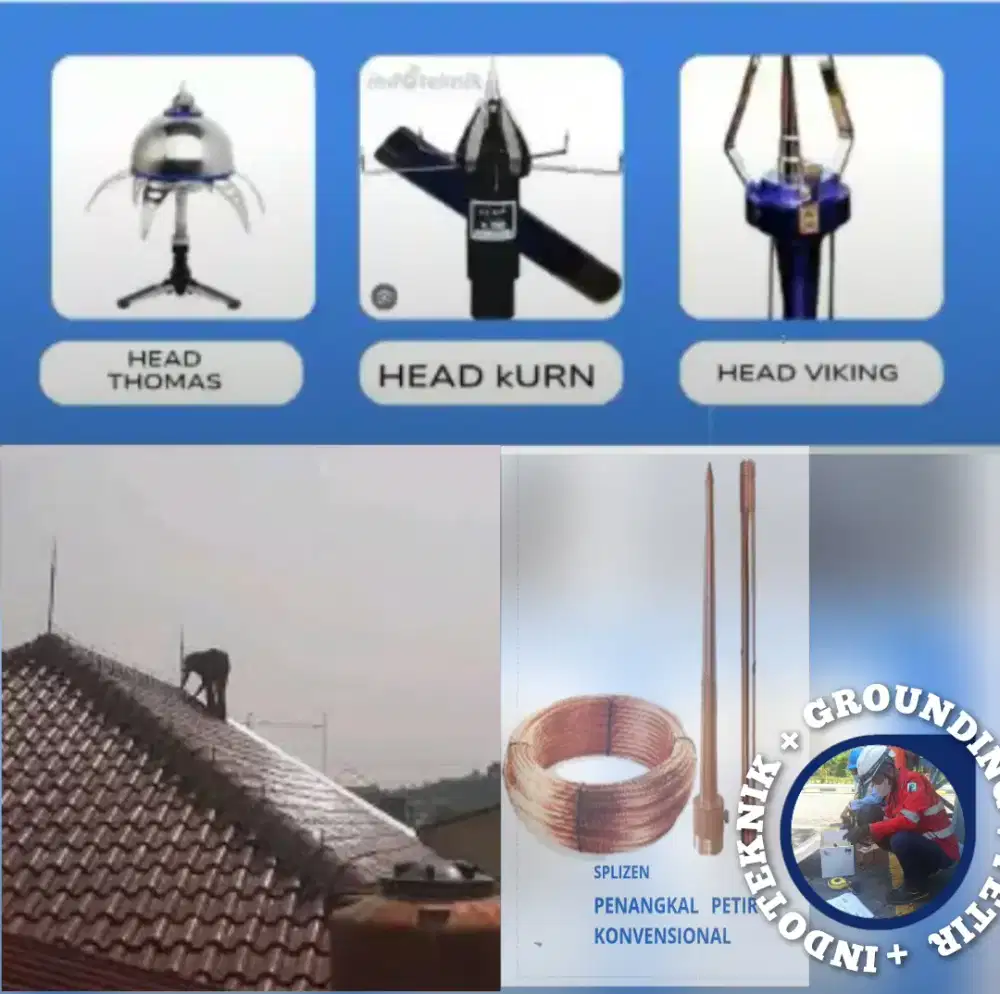 Ahli jasa pasang penangkal petir dan grounding mesin