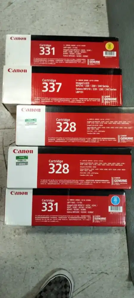 Menampung cartridge tinta baru dan bekas