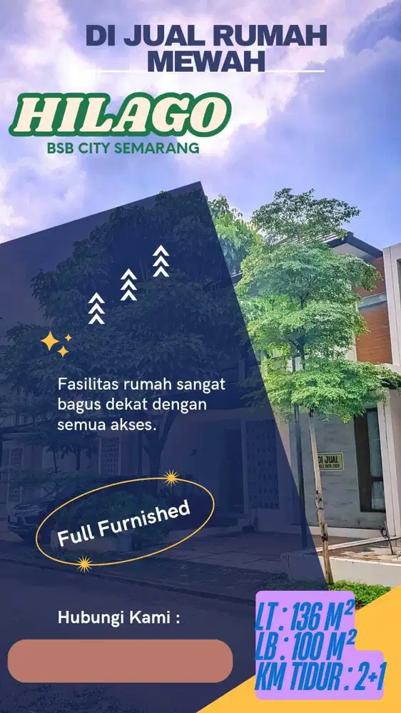 Rumah siap huni dengan full furnished di kawasan premium BSB City Smg