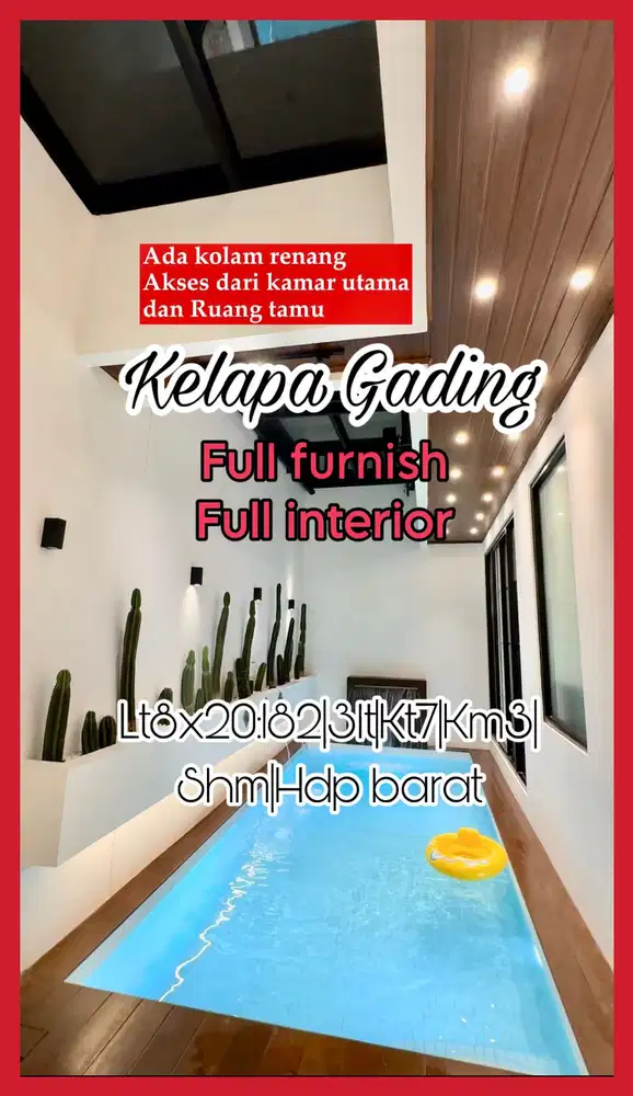 Wilson Rumah full furnish 3 lantai di kelapa gading