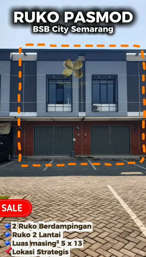 2 RUKO 2 LANTAI BERJEJERAN PASAR MODERN BSB CITY SEMARANG