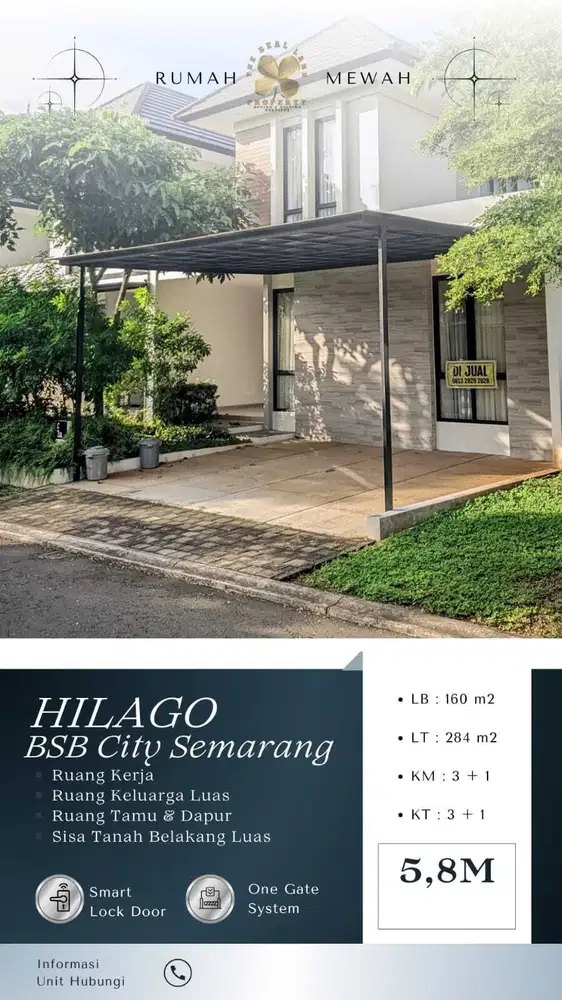 Hunian eksklusif full furnished siap huni di kawasan premium BSB City