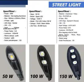 Lampu PJU LED Cobra 50W
