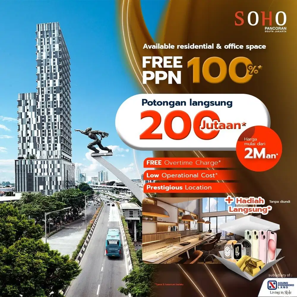 DIJUAL APARTEMEN ELIT HARGA IRIT hanya di SOHO Pancoran