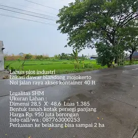 Lahan plot industri ter murah dawar mojokerto