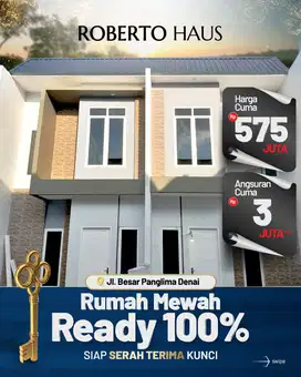 Rumah Komplek Roberto Haus Jalan Besar Panglima Denai Dekat Tol Amplas