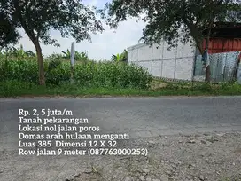 Tanah pekarangan nol jalan poros hulaan arah domas menganti