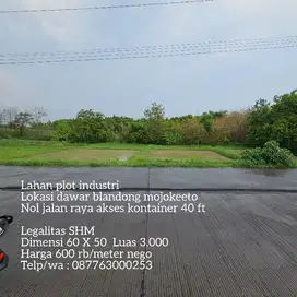 Lahan plot industri ter murah dawar mojokerto