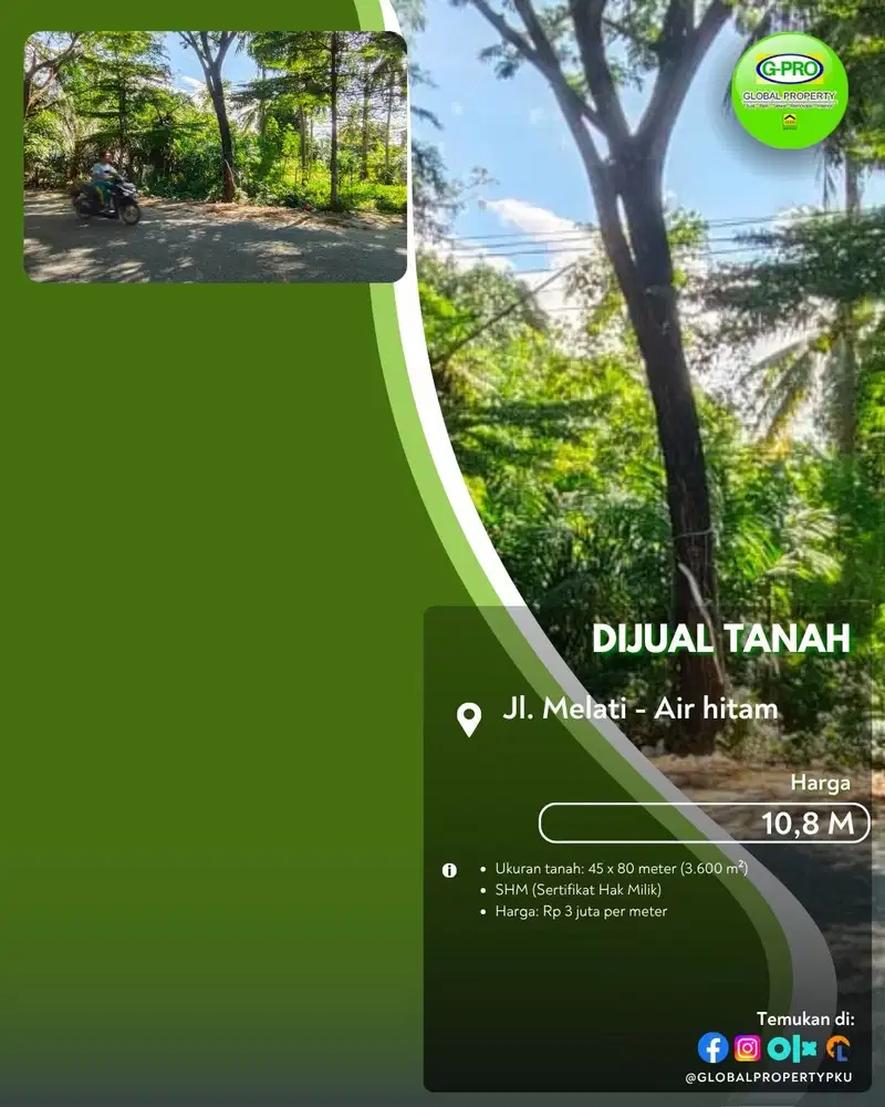 Dijual Tanah Daerah Melati Siap Bangun Tengah Kota!