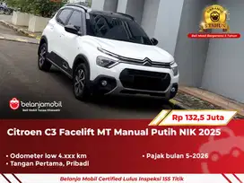 [ LOW KM 4RB ] Citroen C3 C 3 Facelift MT Manual Putih 2025/2024