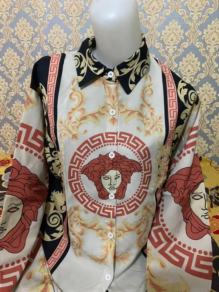 kemeja versace premium wanita