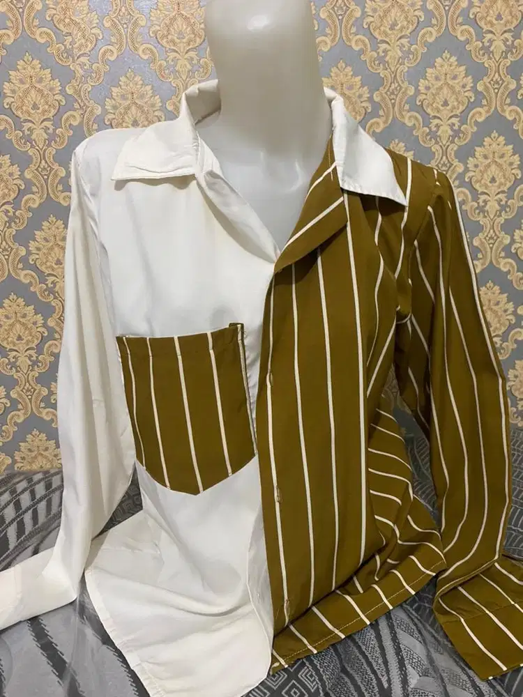 kemeja salur wanita