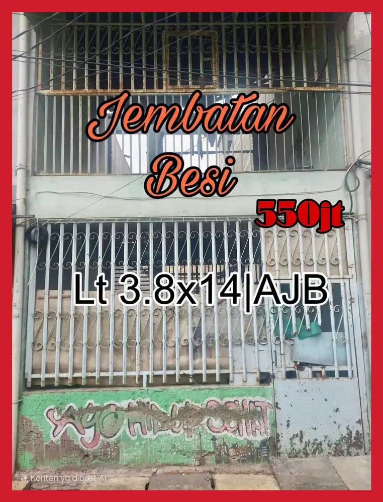 Wilson Dijual rumah murah hitung tanah di jembatan besi