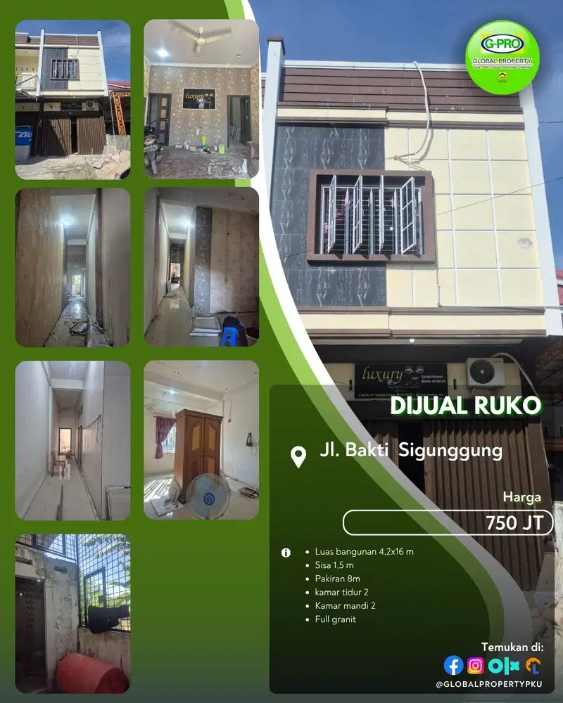 Dijual Ruko 2 Lantai Daerah Sigunggung Siap Usaha!