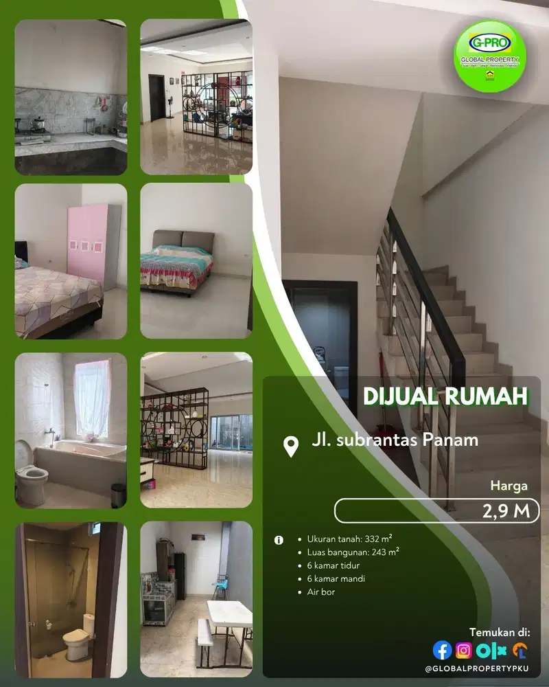 (JUAL RUGI) Rumah Bulatan Daerah Subrantas Panam Pekanbaru!