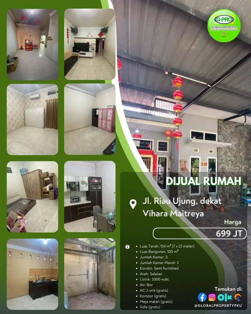 [Best Deal Property] Dijul Rumah Siap Huni daerah Riau Ujung Pekanbaru