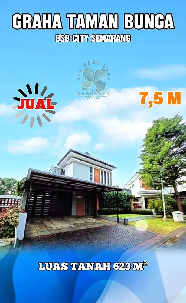 RUMAH MEWAH TANAH LUAS 623 m² GRAHA TAMAN BUNGA BSB CITY SEMARANG