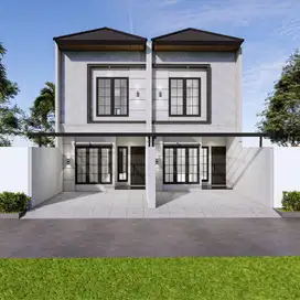 Dijual 2 Rumah Jejer Gres 2Lt Modern Minimalis Klampis Semolo Barat