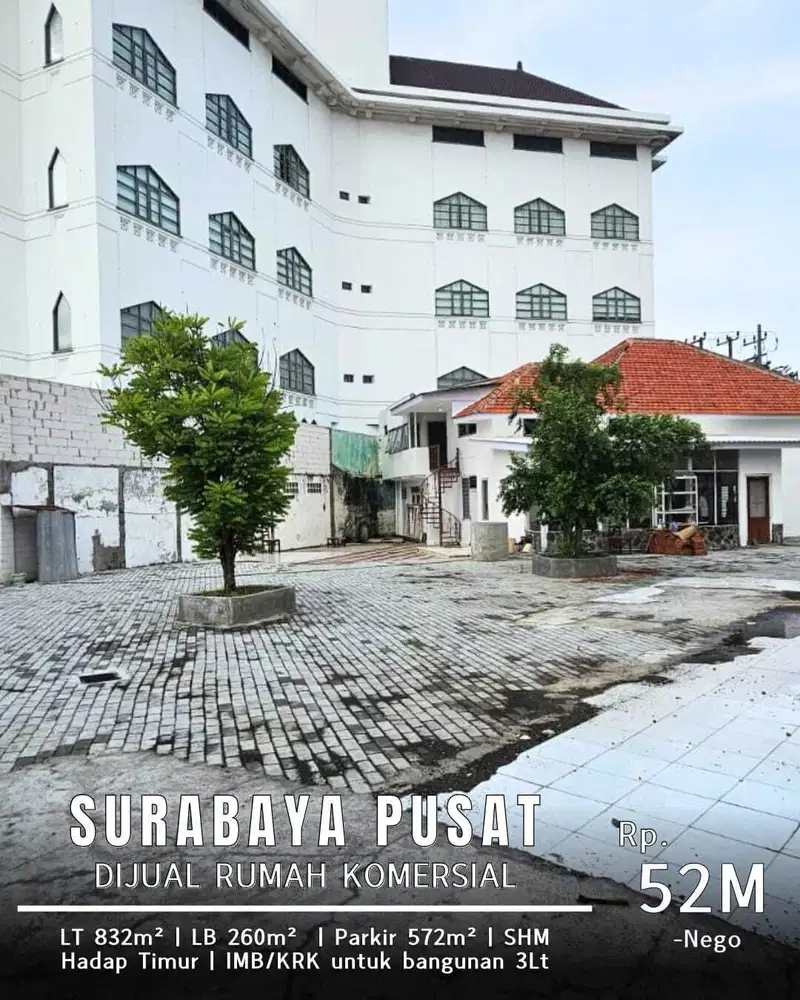 DIJUAL Rumah Komersial Raya Darmo strategis luas u kantor resto parkir