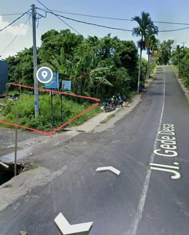 Jual Tanah 2 are di pinggir sungai jalan utama Sading Badung Bali
