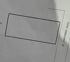 Tanah Komersial 553m² Pinggir Jl Raya Cirendeu Dekat Bali View
