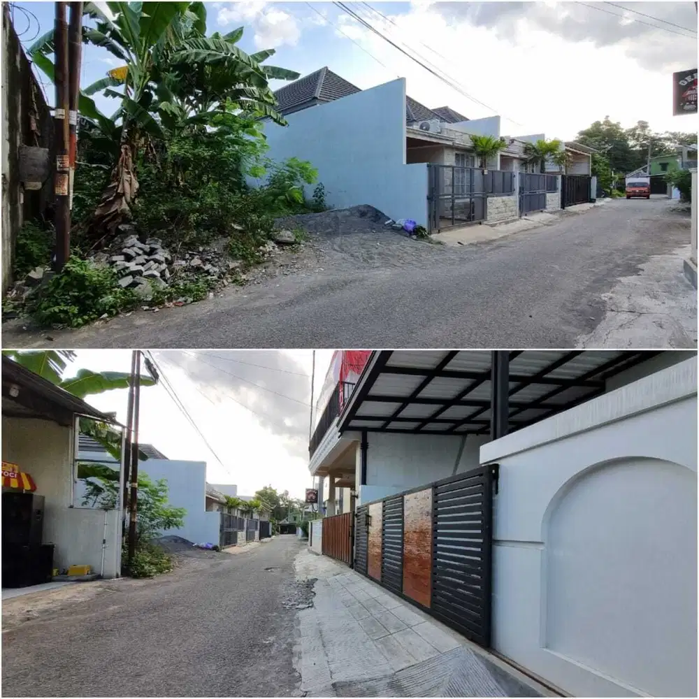 Tanah strategis pinggir jln aspal lingkungan nyaman jalan damai