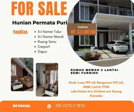 Rumah Mewah HOOK SHM Djual Semi Furnish 2LT Permata Puri Ngaliyan
