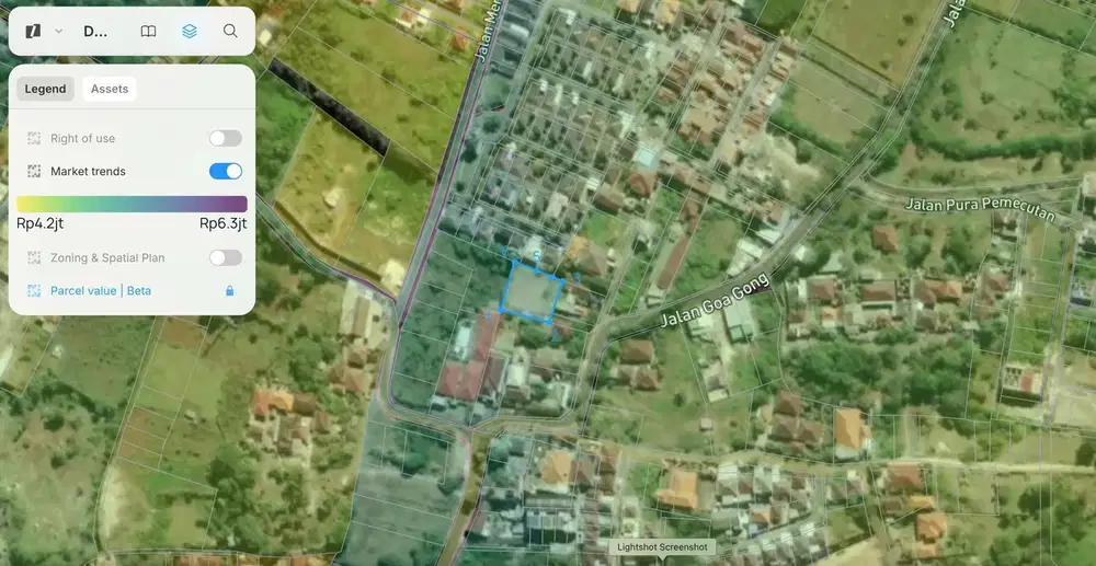 Dijual Tanah Strategis di Goa Gong, Jimbaran