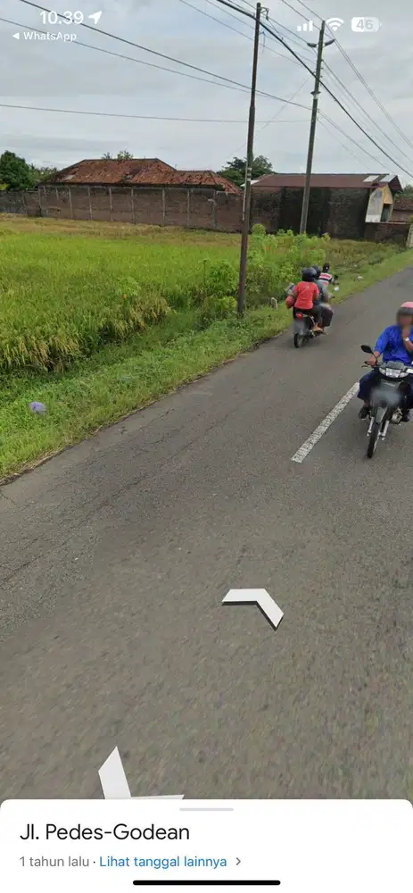 Tanah luas lingkungan strategis selatan pasar godean cocok perumahan